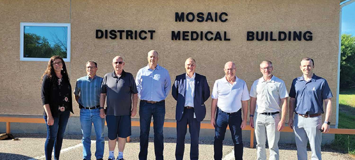 Melville-Saltcoats MLA Warren Kaeding and Saskatchewan Rural Health Minister Everett Hindley visted Esterhazy last week to discuss a possible new health facility for the community.